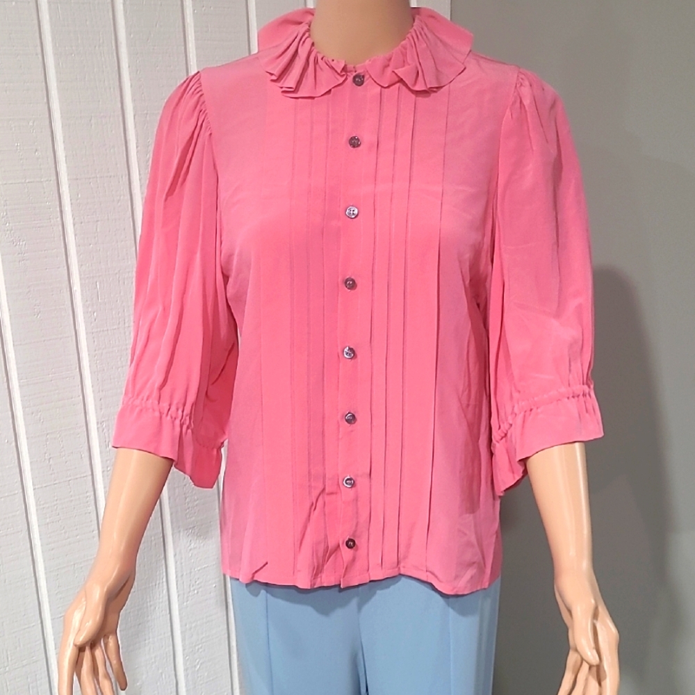 Isabel Marant Pink Ruffled Top